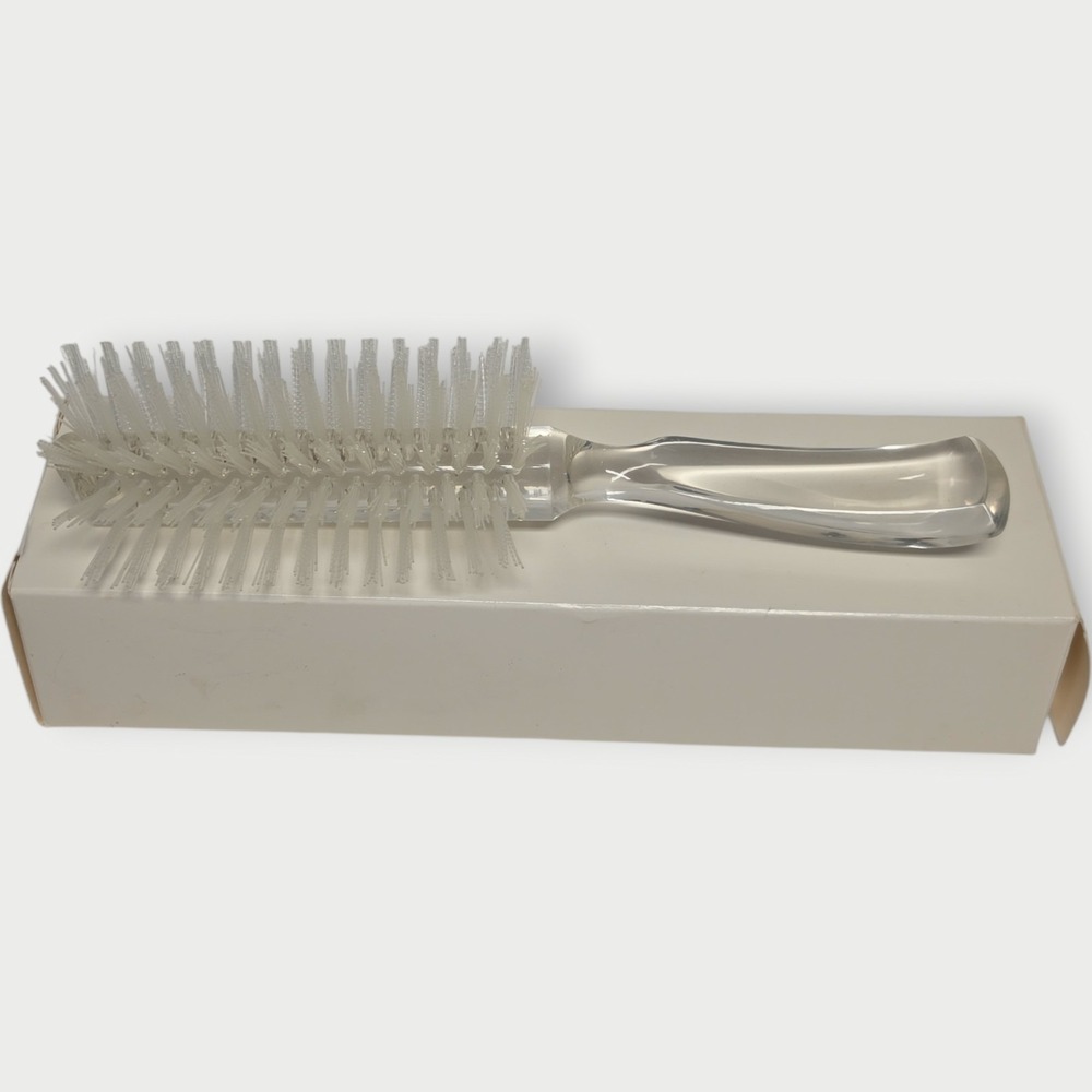 VINTAGE CLEAR Stanley Commander Hairbrush Original Professional Styling Brush